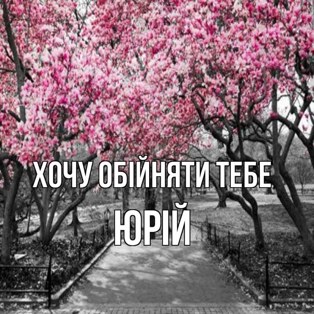 Открытка на каждый день з підписом, Юрій Хочу обійняти тебе обработанное фото Прикольна листівка з побажанням онлайн скачати безкоштовно 