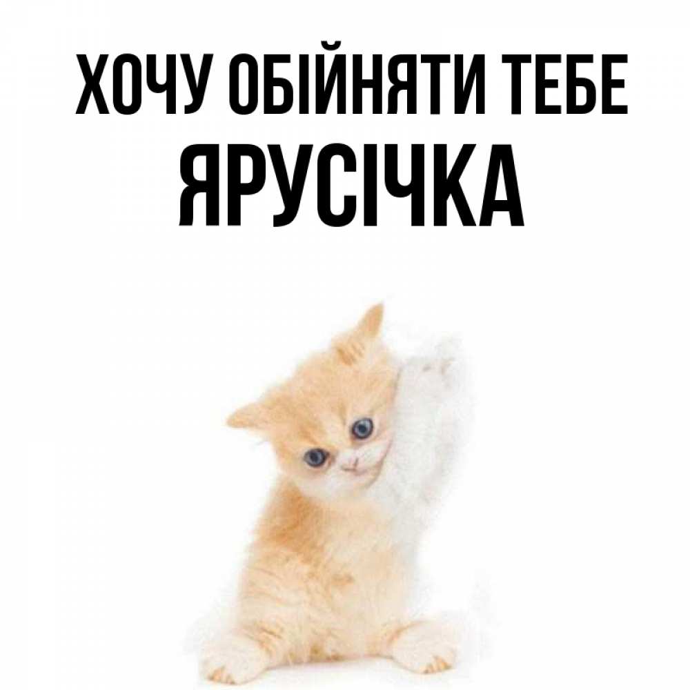 Открытка на каждый день з підписом, Ярусічка Хочу обійняти тебе я хочу очень скорее обнимаешек Прикольна листівка з побажанням онлайн скачати безкоштовно 