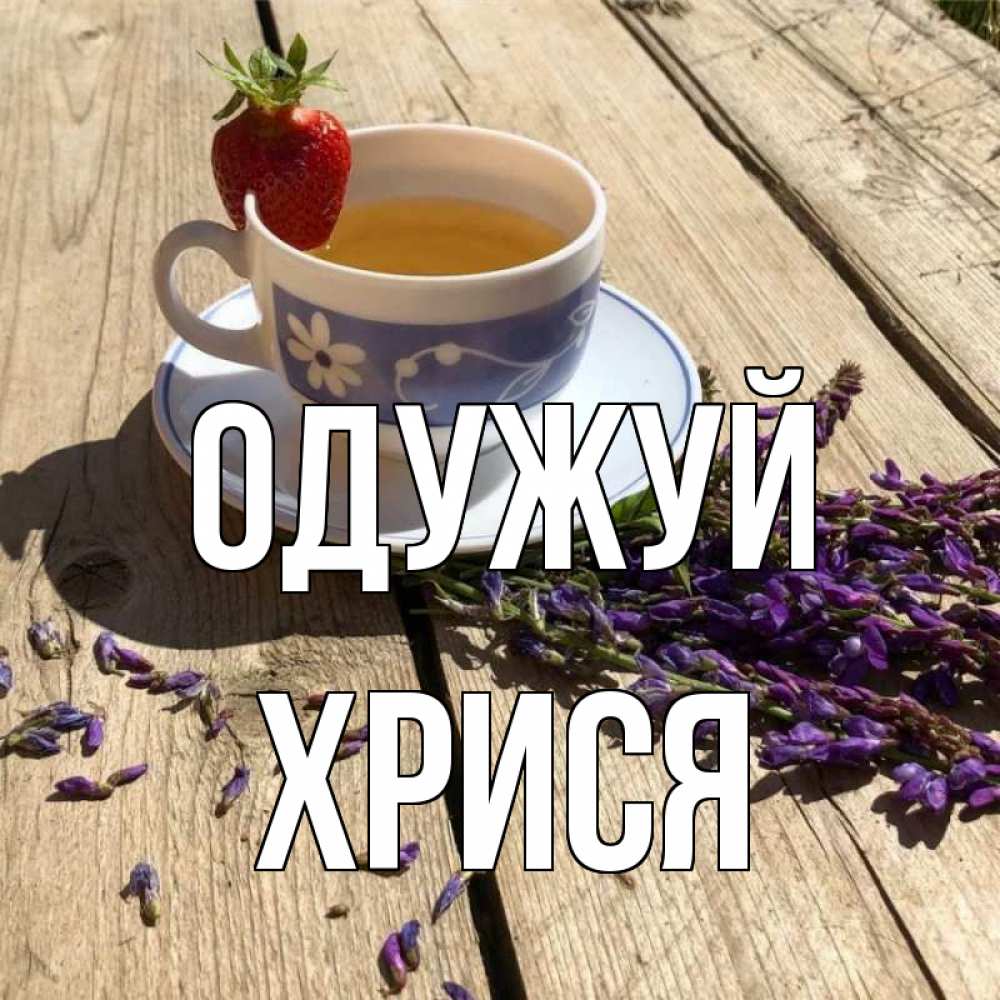 Открытка на каждый день з підписом, Хрися Одужуй чай Прикольна листівка з побажанням онлайн скачати безкоштовно 