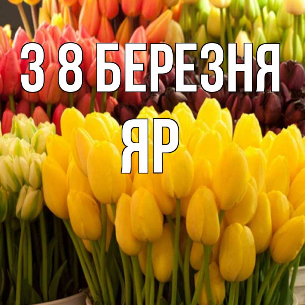 Открытка на каждый день з підписом, Яр З 8 БЕРЕЗНЯ цветы Прикольна листівка з побажанням онлайн скачати безкоштовно 