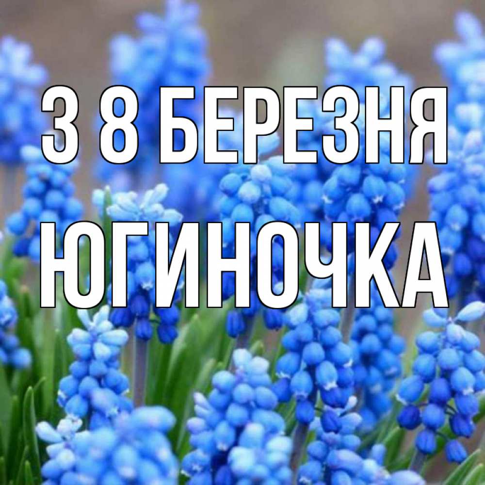Открытка на каждый день з підписом, Югиночка З 8 БЕРЕЗНЯ Поздравительная открытка для женщин с цветами на праздничную дату Прикольна листівка з побажанням онлайн скачати безкоштовно 