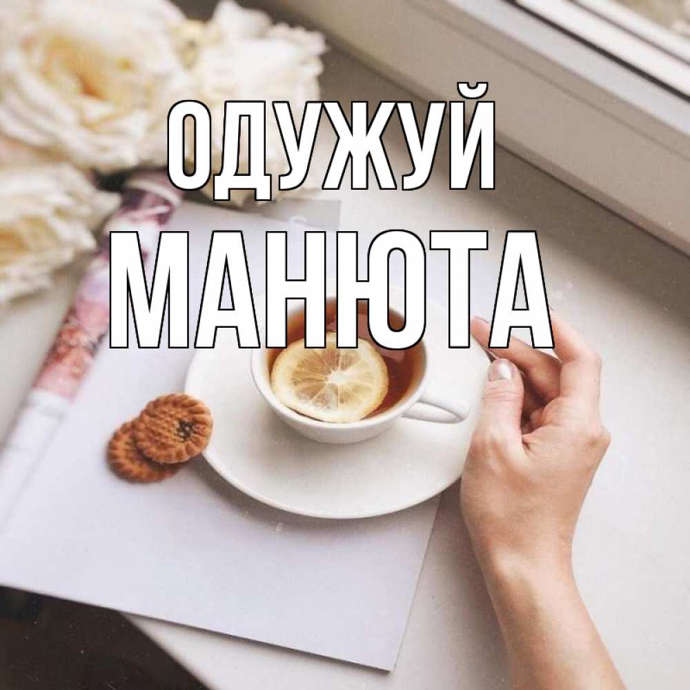 Открытка на каждый день з підписом, Манюта Одужуй и печеньками Прикольна листівка з побажанням онлайн скачати безкоштовно 