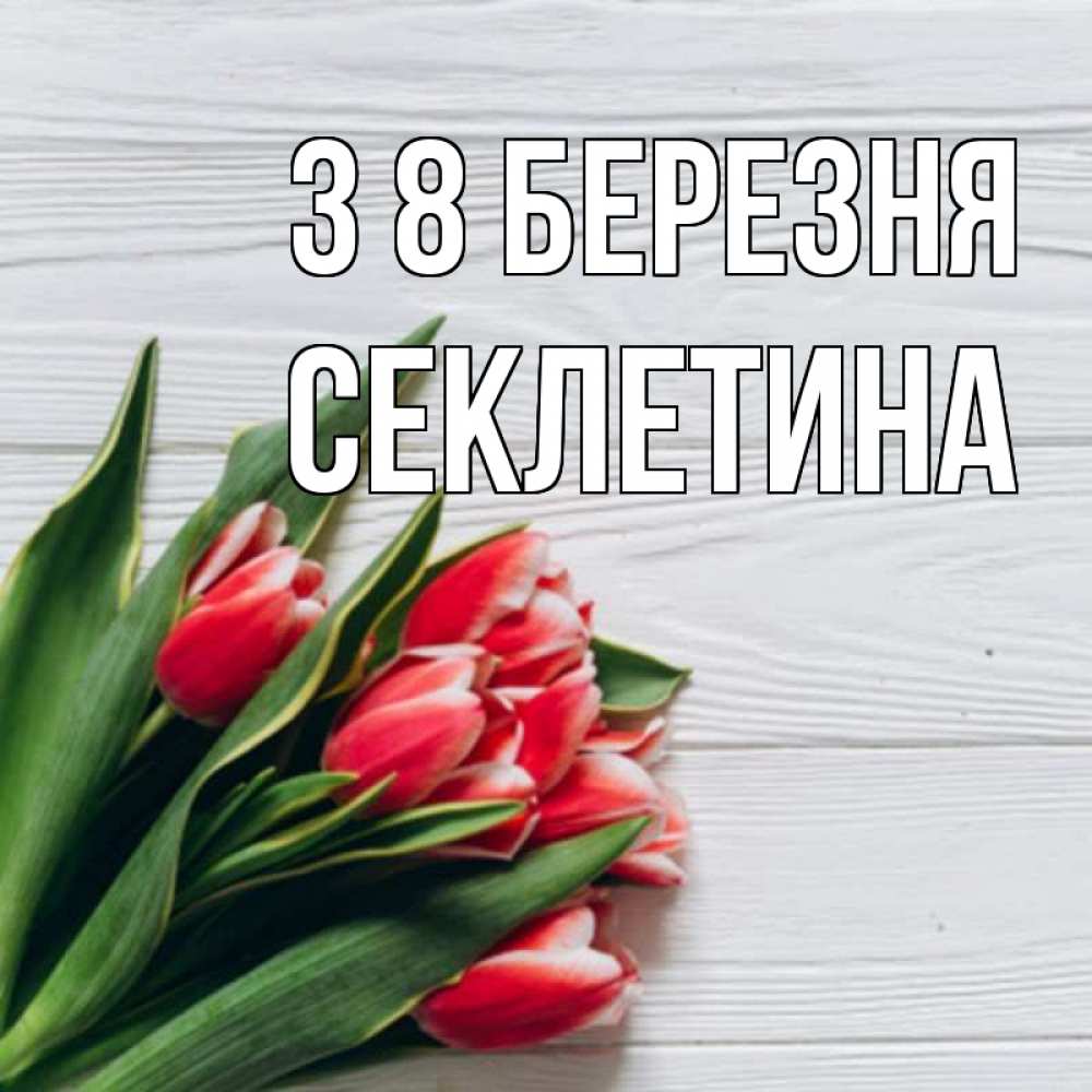 Открытка на каждый день з підписом, Секлетина З 8 БЕРЕЗНЯ весна 2 Прикольна листівка з побажанням онлайн скачати безкоштовно 