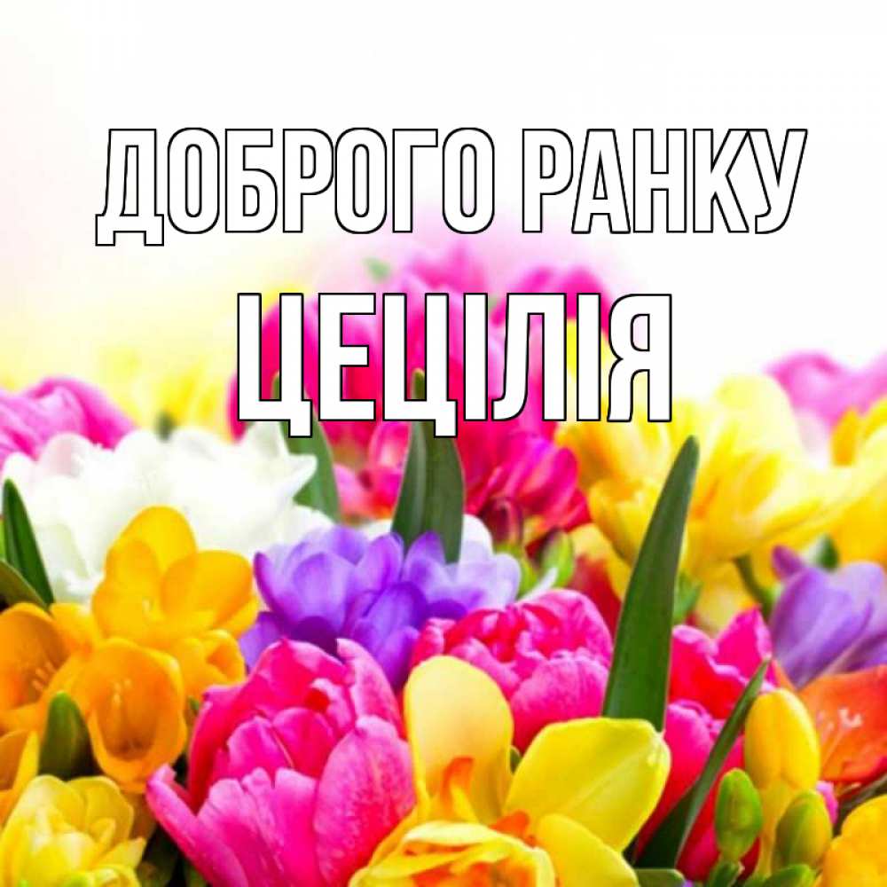 Открытка на каждый день з підписом, Цецілія Доброго ранку создать открытку со свое подписью Прикольна листівка з побажанням онлайн скачати безкоштовно 