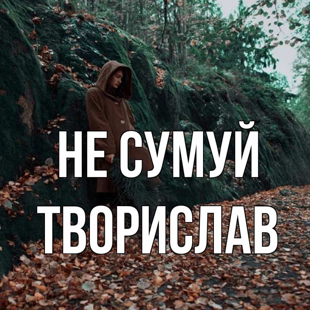 Открытка на каждый день з підписом, Творислав Не сумуй осенний лес Прикольна листівка з побажанням онлайн скачати безкоштовно 