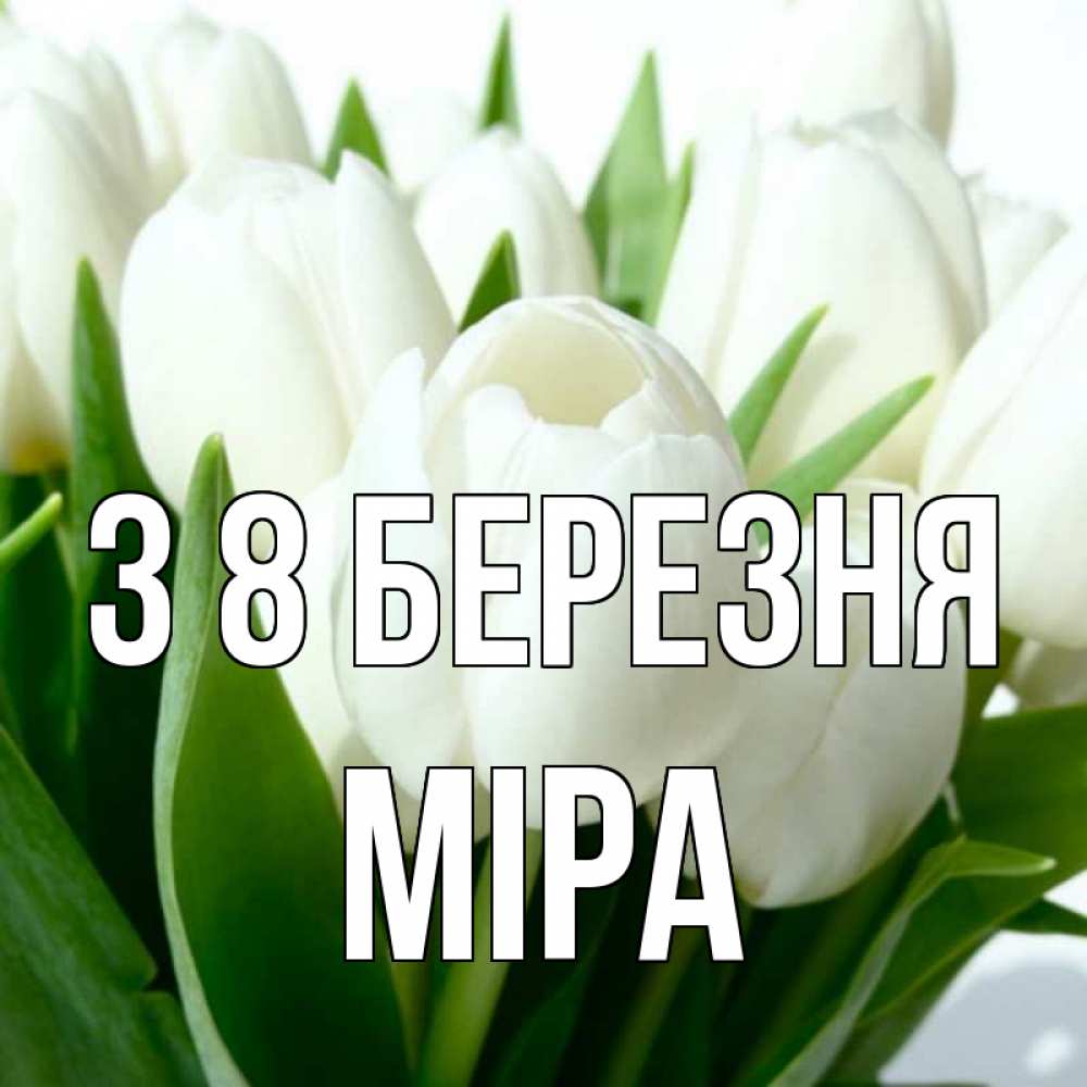Открытка на каждый день з підписом, Міра З 8 БЕРЕЗНЯ цветы Прикольна листівка з побажанням онлайн скачати безкоштовно 