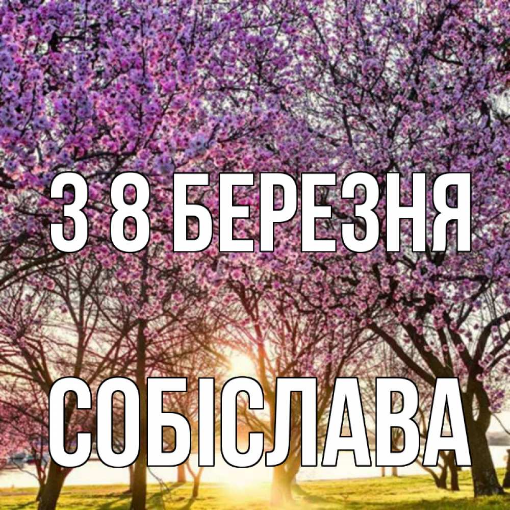 Открытка на каждый день з підписом, Собіслава З 8 БЕРЕЗНЯ международный женский день Прикольна листівка з побажанням онлайн скачати безкоштовно 