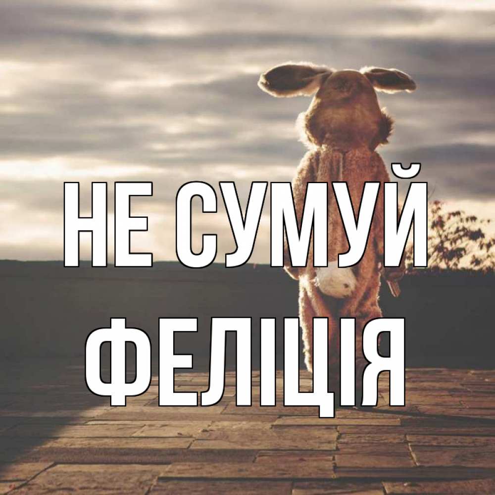 Открытка на каждый день з підписом, Феліція Не сумуй со спины Прикольна листівка з побажанням онлайн скачати безкоштовно 