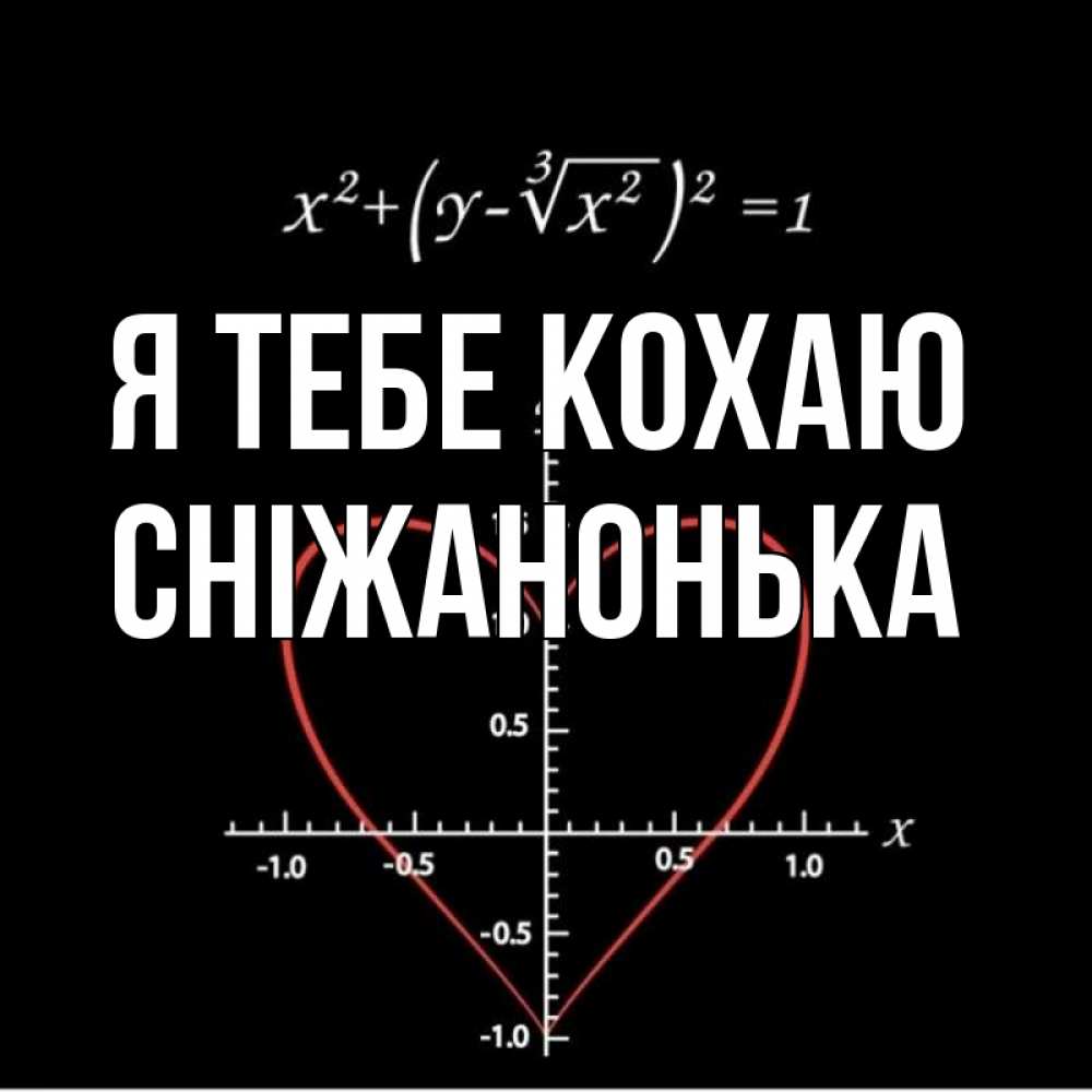 Открытка на каждый день з підписом, Сніжанонька Я тебе кохаю сердечная формула Прикольна листівка з побажанням онлайн скачати безкоштовно 