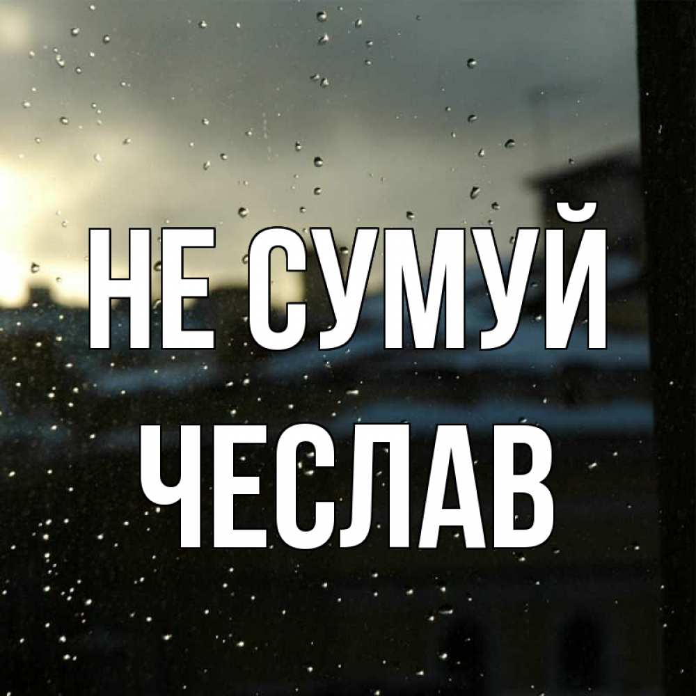 Открытка на каждый день з підписом, Чеслав Не сумуй вид на крыши Прикольна листівка з побажанням онлайн скачати безкоштовно 