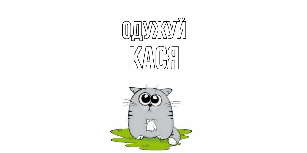 Открытка на каждый день з підписом, Кася Одужуй кот и открытки про выздоровление Прикольна листівка з побажанням онлайн скачати безкоштовно 