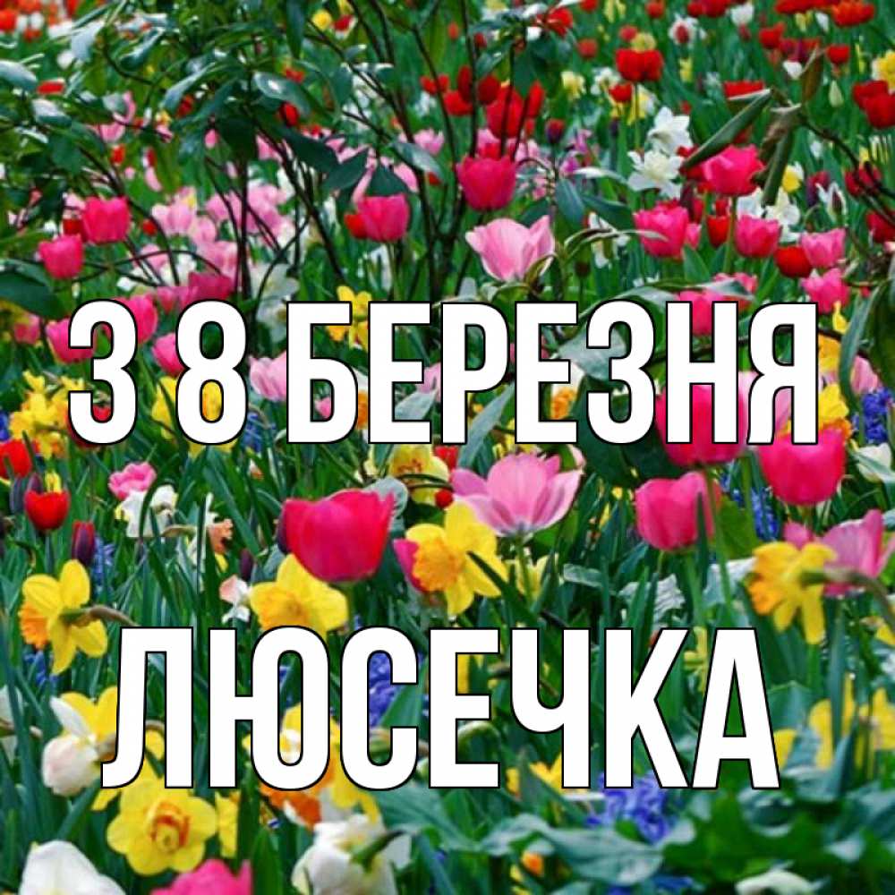 Открытка на каждый день з підписом, Люсечка З 8 БЕРЕЗНЯ с международным женским днем поздравления для женщины Прикольна листівка з побажанням онлайн скачати безкоштовно 