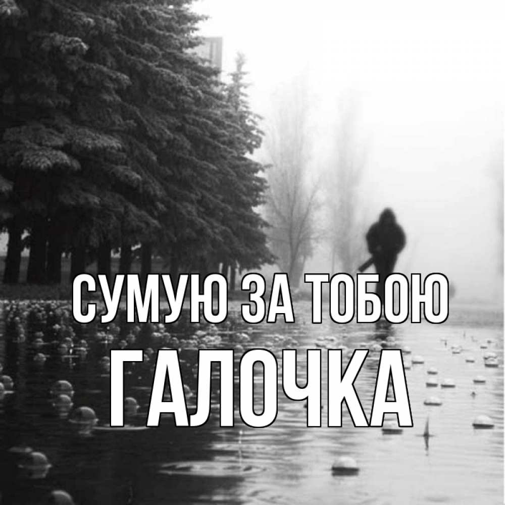 Открытка на каждый день з підписом, Галочка Сумую за тобою приходи Прикольна листівка з побажанням онлайн скачати безкоштовно 