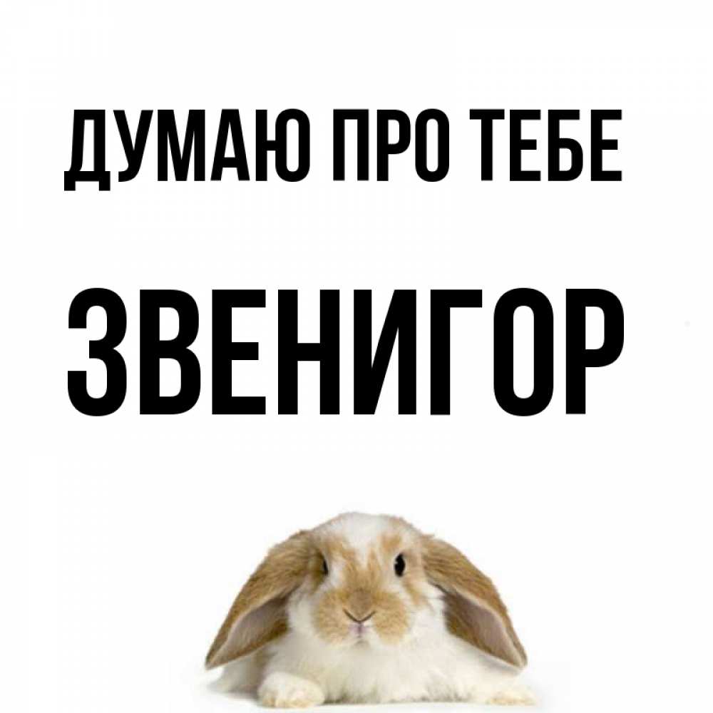 Открытка на каждый день з підписом, Звенигор Думаю про тебе подписать своими руками онлайн Прикольна листівка з побажанням онлайн скачати безкоштовно 
