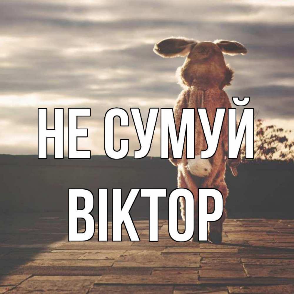 Открытка на каждый день з підписом, Віктор Не сумуй со спины Прикольна листівка з побажанням онлайн скачати безкоштовно 