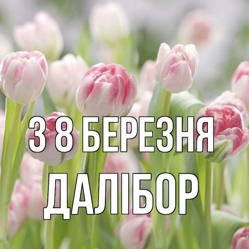 Открытка на каждый день з підписом, Далібор З 8 БЕРЕЗНЯ цветы Прикольна листівка з побажанням онлайн скачати безкоштовно 