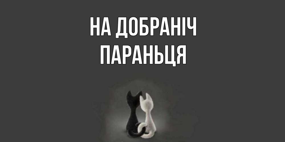 Открытка на каждый день з підписом, Параньця На добраніч коты Прикольна листівка з побажанням онлайн скачати безкоштовно 