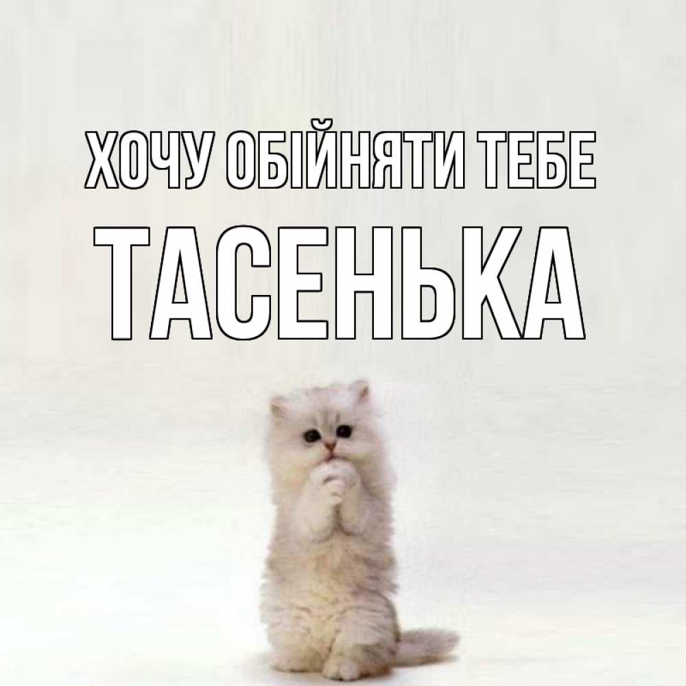Открытка на каждый день з підписом, Тасенька Хочу обійняти тебе открытки с креативными подписями Прикольна листівка з побажанням онлайн скачати безкоштовно 