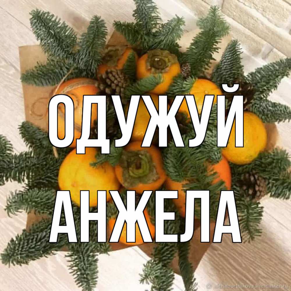 Открытка на каждый день з підписом, Анжела Одужуй апельсины и хурьма Прикольна листівка з побажанням онлайн скачати безкоштовно 