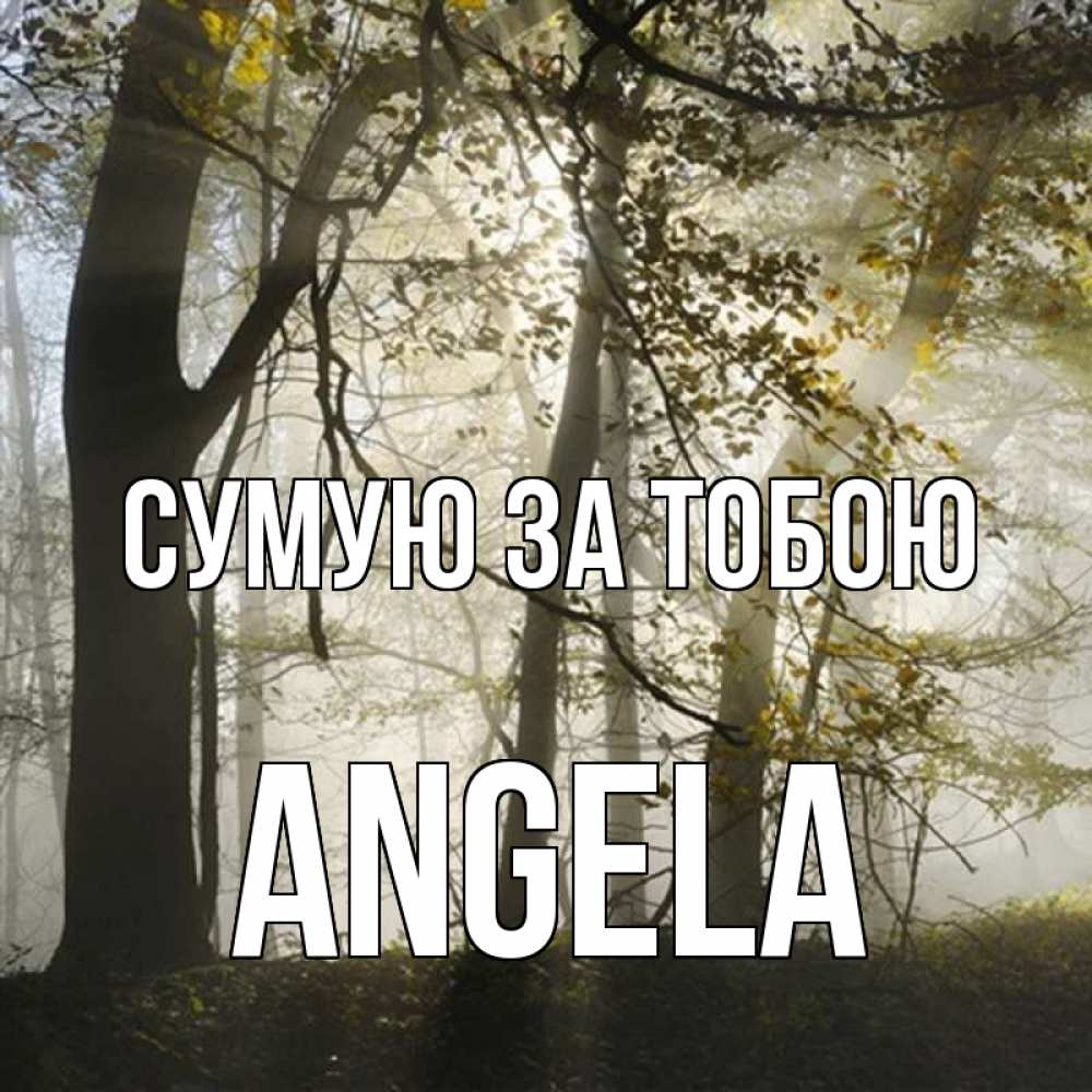 Открытка на каждый день з підписом, Angela Сумую за тобою грустно Прикольна листівка з побажанням онлайн скачати безкоштовно 