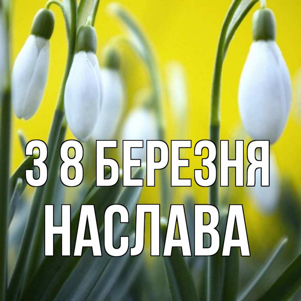 Открытка на каждый день з підписом, Наслава З 8 БЕРЕЗНЯ весенние цветы Прикольна листівка з побажанням онлайн скачати безкоштовно 