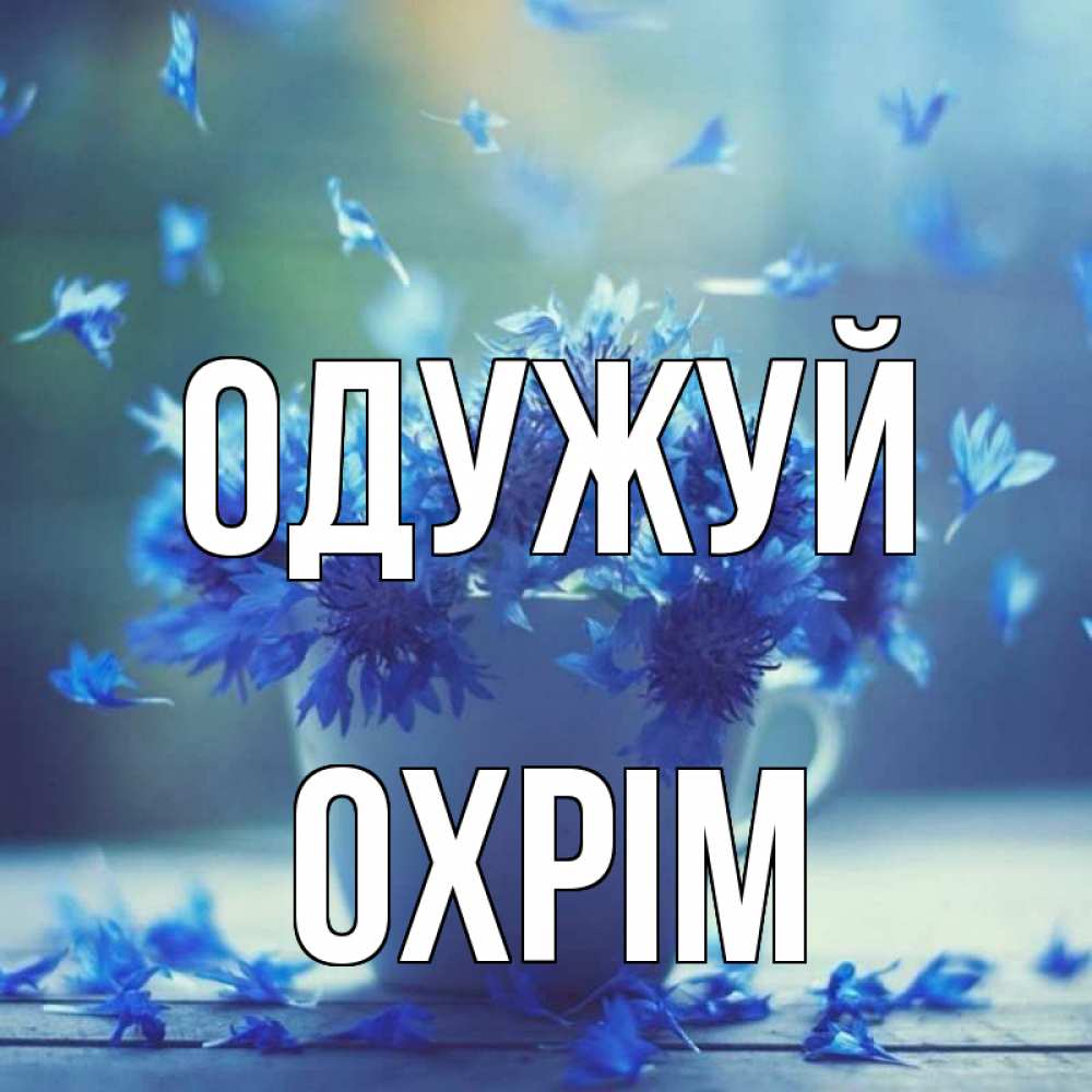 Открытка на каждый день з підписом, Охрім Одужуй кружка с зельем и цветами Прикольна листівка з побажанням онлайн скачати безкоштовно 