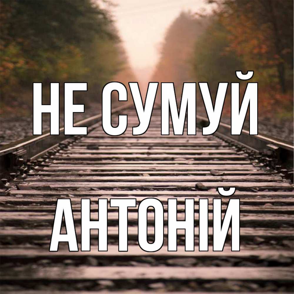Открытка на каждый день з підписом, Антоній Не сумуй лес и железная дорога Прикольна листівка з побажанням онлайн скачати безкоштовно 