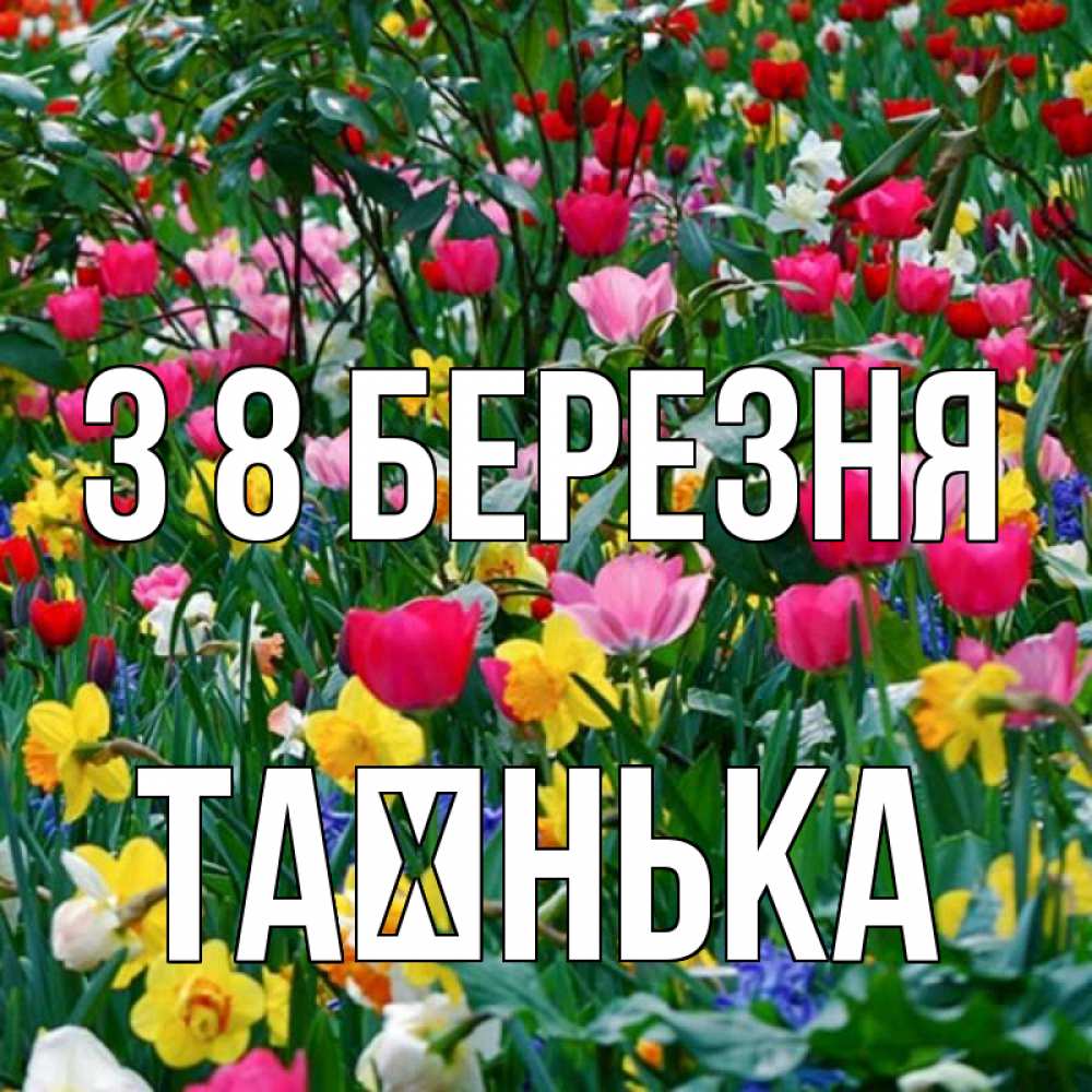 Открытка на каждый день з підписом, Таєнька З 8 БЕРЕЗНЯ с международным женским днем поздравления для женщины Прикольна листівка з побажанням онлайн скачати безкоштовно 