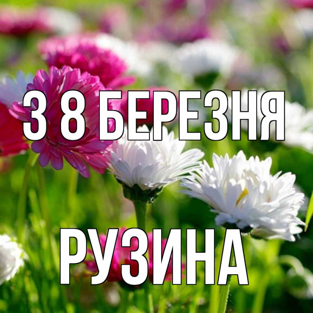 Открытка на каждый день з підписом, Рузина З 8 БЕРЕЗНЯ международный женский день 1 Прикольна листівка з побажанням онлайн скачати безкоштовно 