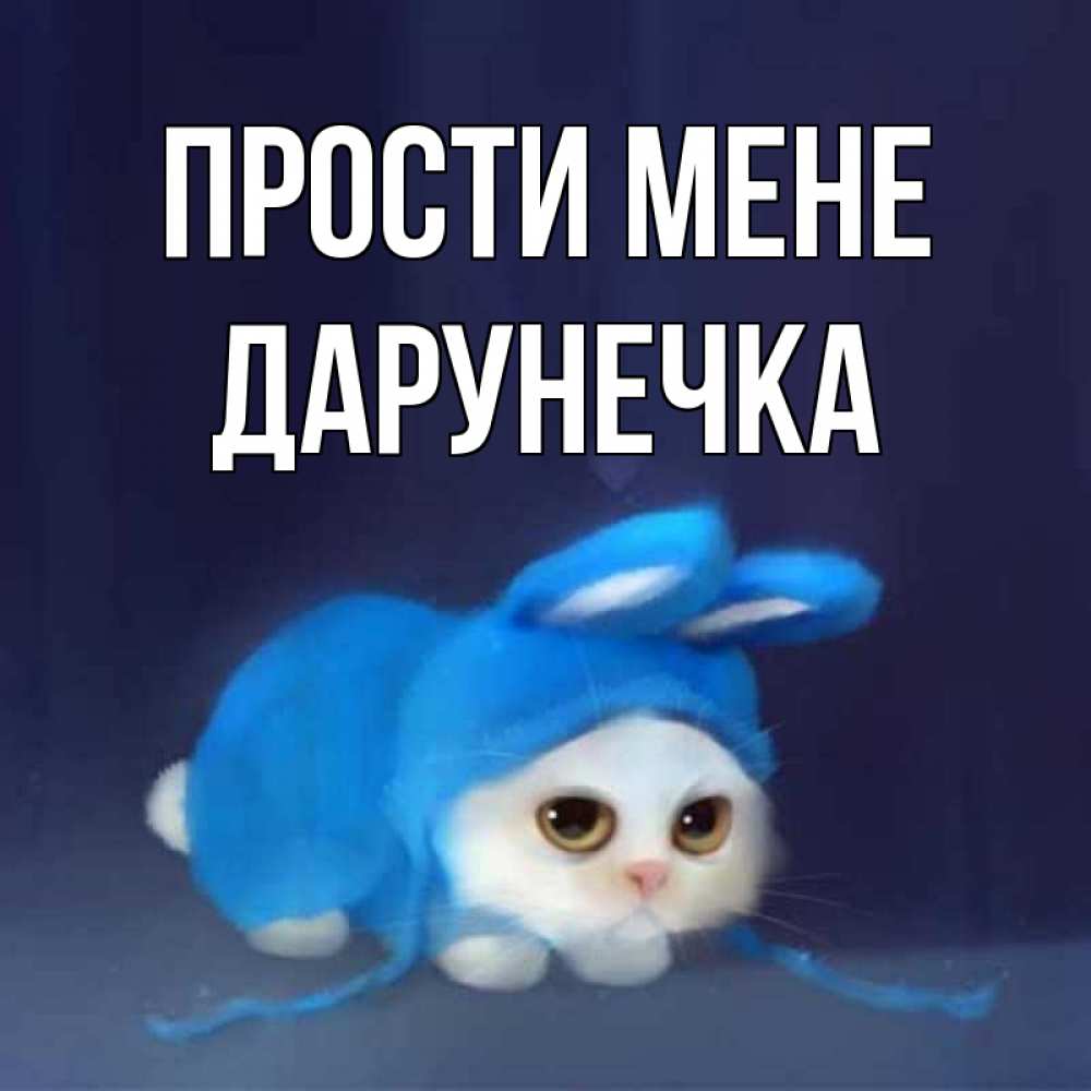 Открытка на каждый день з підписом, Дарунечка Прости мене невинный котозай просит прощения Прикольна листівка з побажанням онлайн скачати безкоштовно 