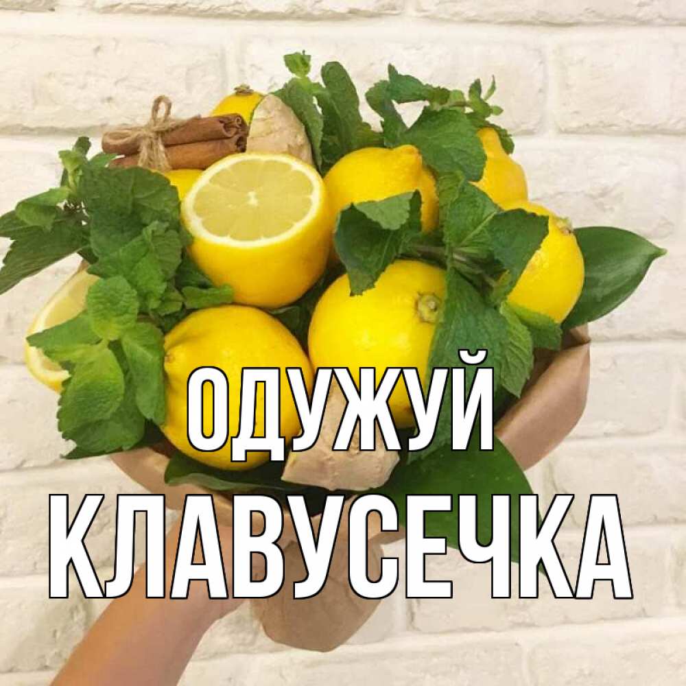 Открытка на каждый день з підписом, Клавусечка Одужуй витамины Прикольна листівка з побажанням онлайн скачати безкоштовно 
