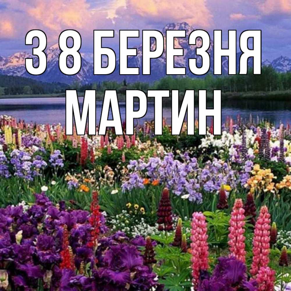 Открытка на каждый день з підписом, Мартин З 8 БЕРЕЗНЯ международный женский день Прикольна листівка з побажанням онлайн скачати безкоштовно 