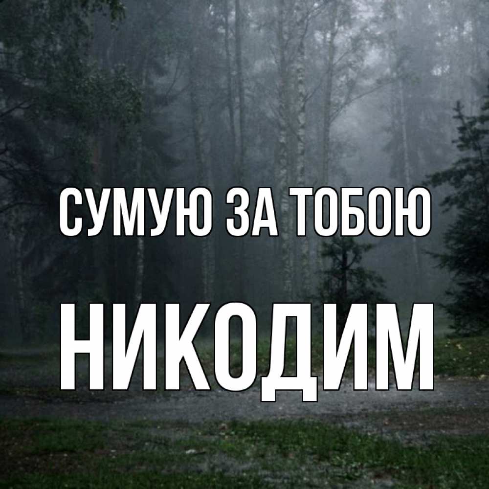 Открытка на каждый день з підписом, Никодим Сумую за тобою одна и плохо мне Прикольна листівка з побажанням онлайн скачати безкоштовно 