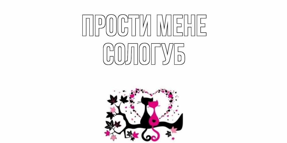 Открытка на каждый день з підписом, Сологуб Прости мене коты Прикольна листівка з побажанням онлайн скачати безкоштовно 