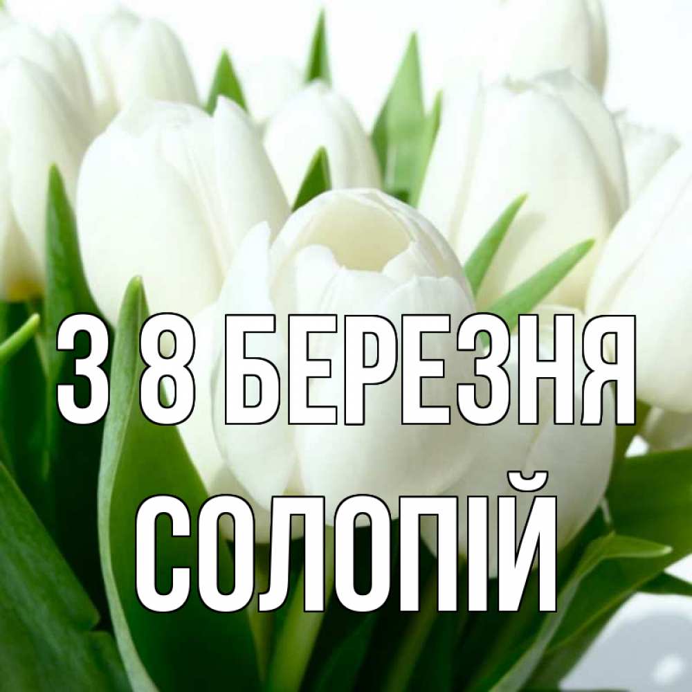 Открытка на каждый день з підписом, Солопій З 8 БЕРЕЗНЯ цветы Прикольна листівка з побажанням онлайн скачати безкоштовно 