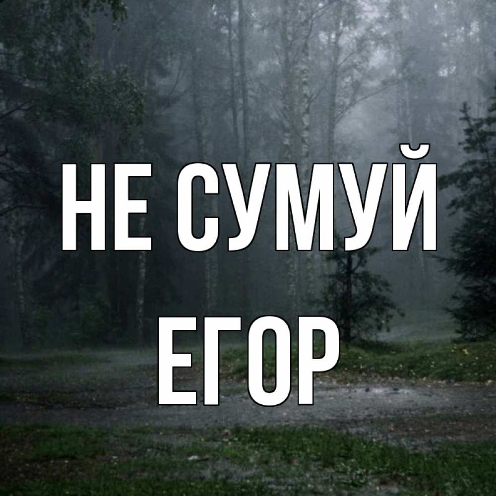 Открытка на каждый день з підписом, Егор Не сумуй осень Прикольна листівка з побажанням онлайн скачати безкоштовно 