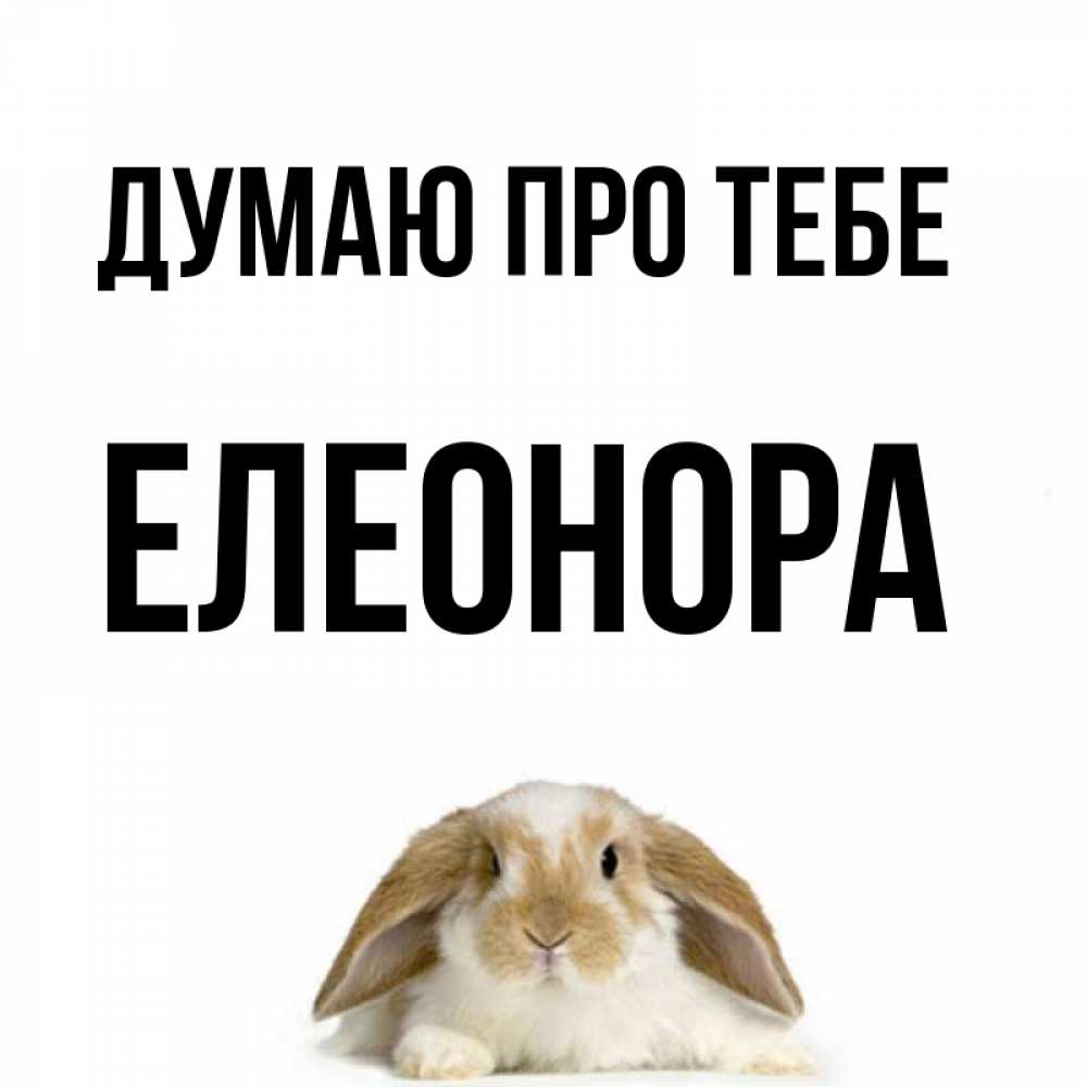 Открытка на каждый день з підписом, Елеонора Думаю про тебе подписать своими руками онлайн Прикольна листівка з побажанням онлайн скачати безкоштовно 