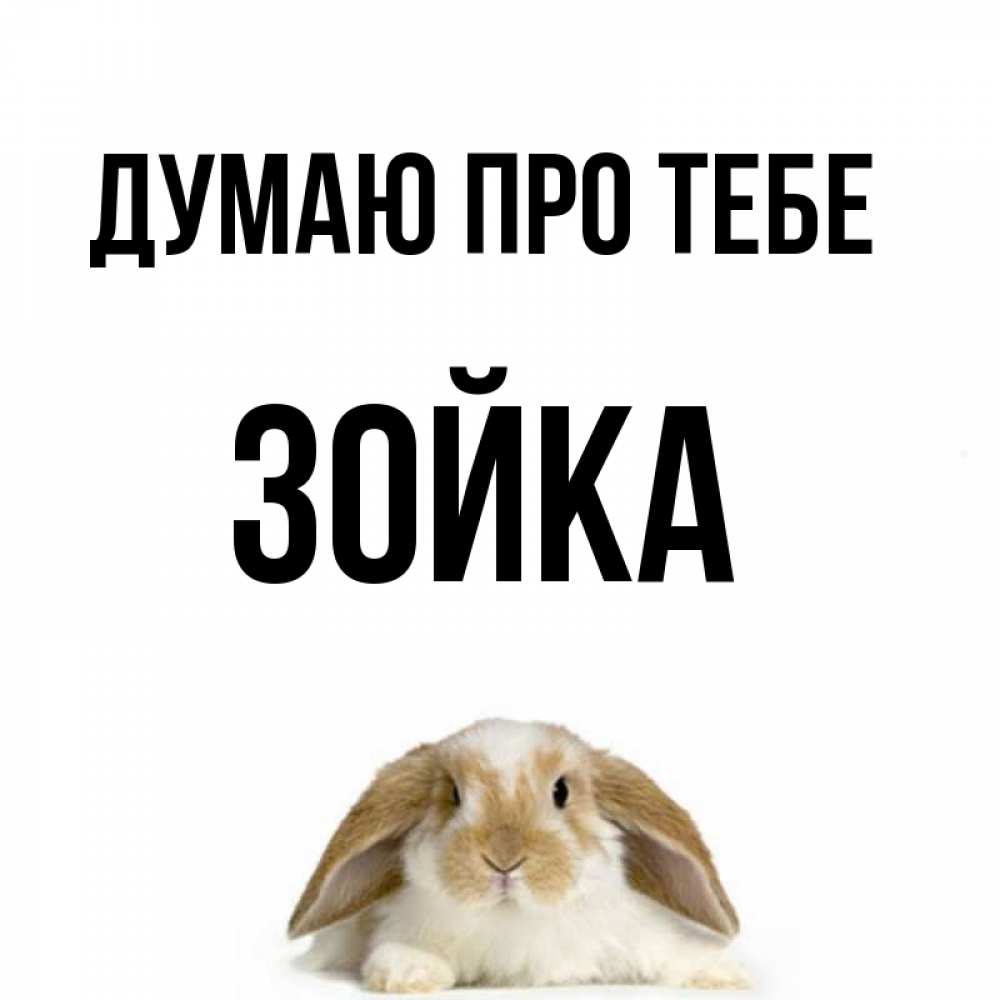 Открытка на каждый день з підписом, Зойка Думаю про тебе подписать своими руками онлайн Прикольна листівка з побажанням онлайн скачати безкоштовно 
