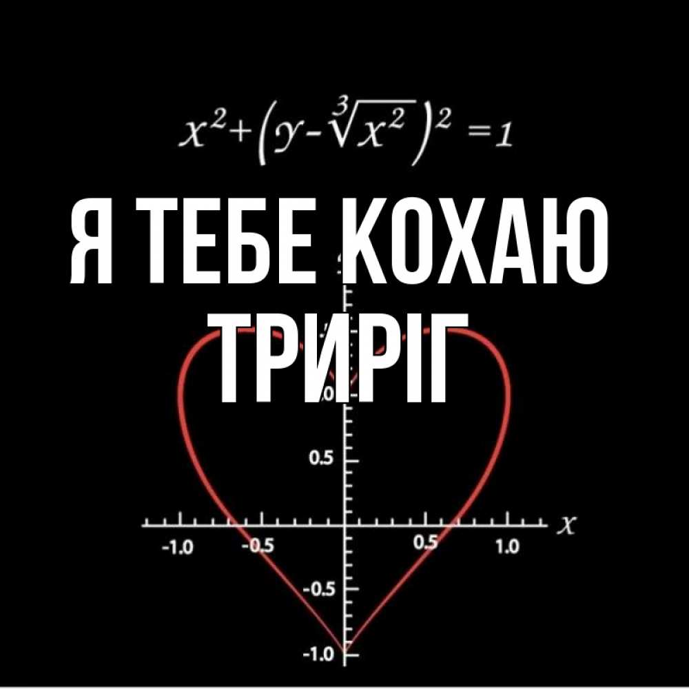 Открытка на каждый день з підписом, Триріг Я тебе кохаю сердечная формула Прикольна листівка з побажанням онлайн скачати безкоштовно 