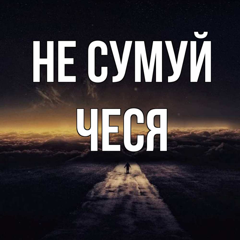 Открытка на каждый день з підписом, Чеся Не сумуй дорога в никуда Прикольна листівка з побажанням онлайн скачати безкоштовно 