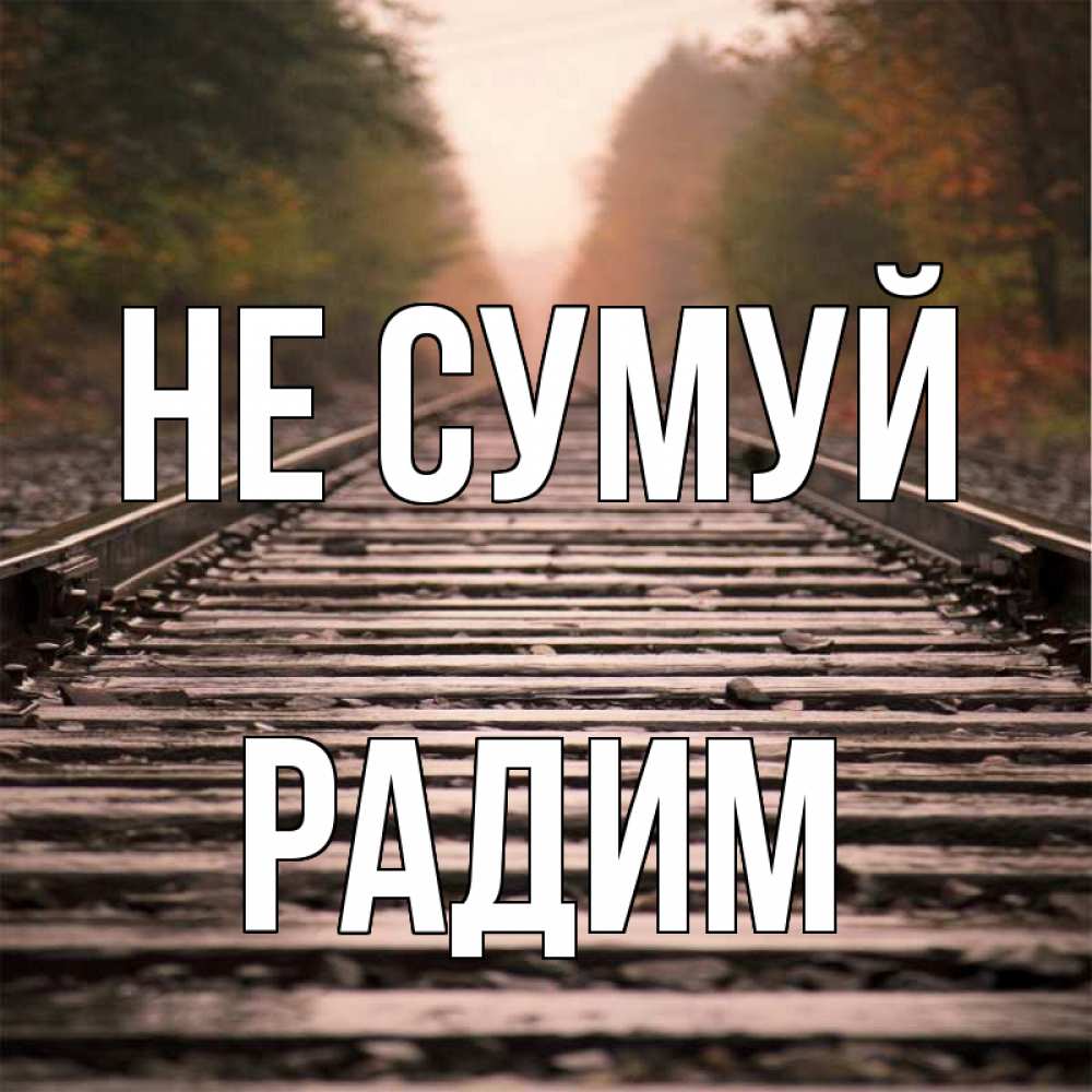 Открытка на каждый день з підписом, Радим Не сумуй лес и железная дорога Прикольна листівка з побажанням онлайн скачати безкоштовно 