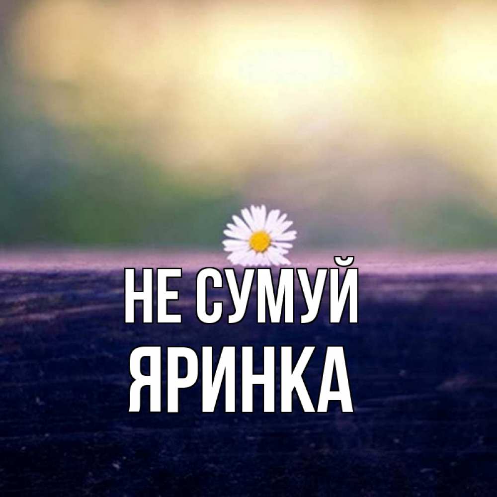 Открытка на каждый день з підписом, Яринка Не сумуй красота Прикольна листівка з побажанням онлайн скачати безкоштовно 