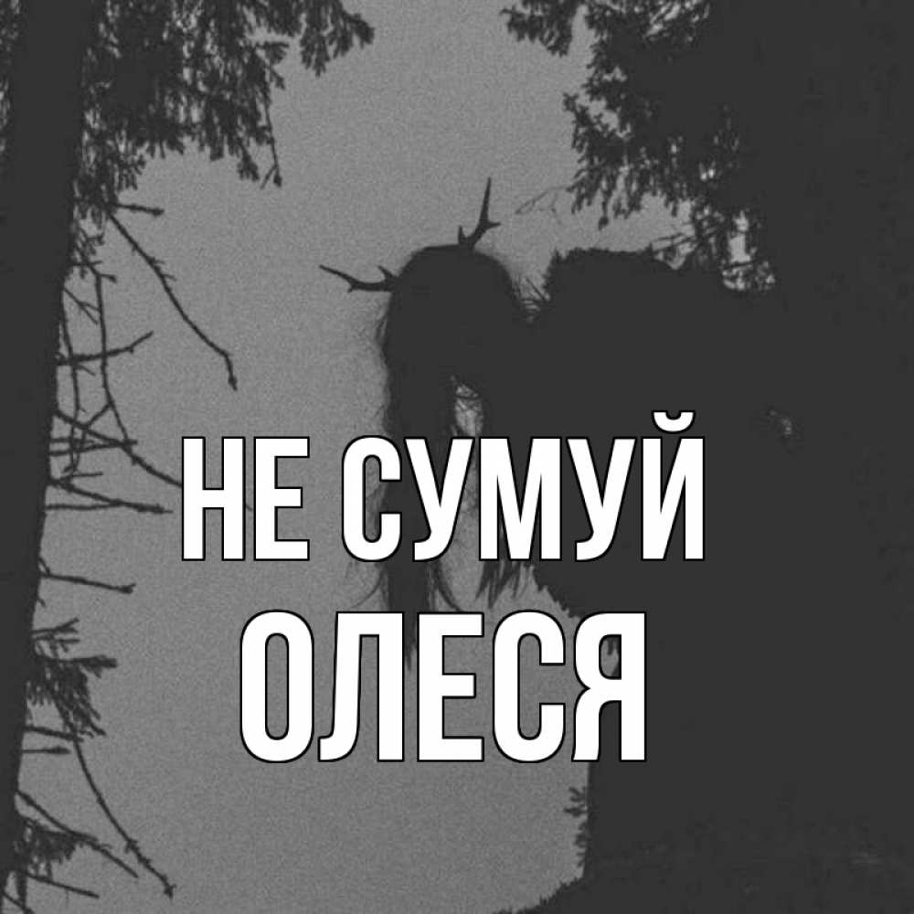 Открытка на каждый день з підписом, Олеся Не сумуй чудище лесное Прикольна листівка з побажанням онлайн скачати безкоштовно 