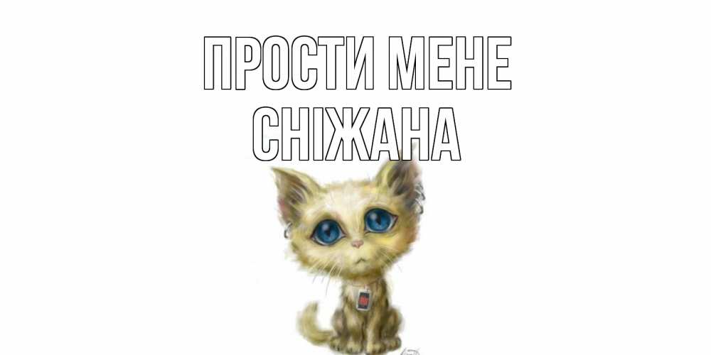 Открытка на каждый день з підписом, Сніжана Прости мене прости меня открытка с котиком Прикольна листівка з побажанням онлайн скачати безкоштовно 