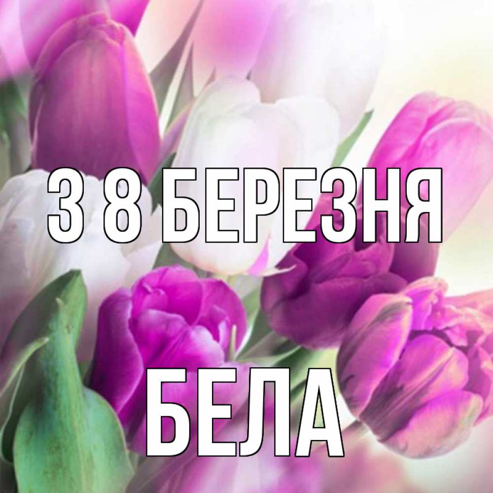 Открытка на каждый день з підписом, Бела З 8 БЕРЕЗНЯ весна 1 Прикольна листівка з побажанням онлайн скачати безкоштовно 