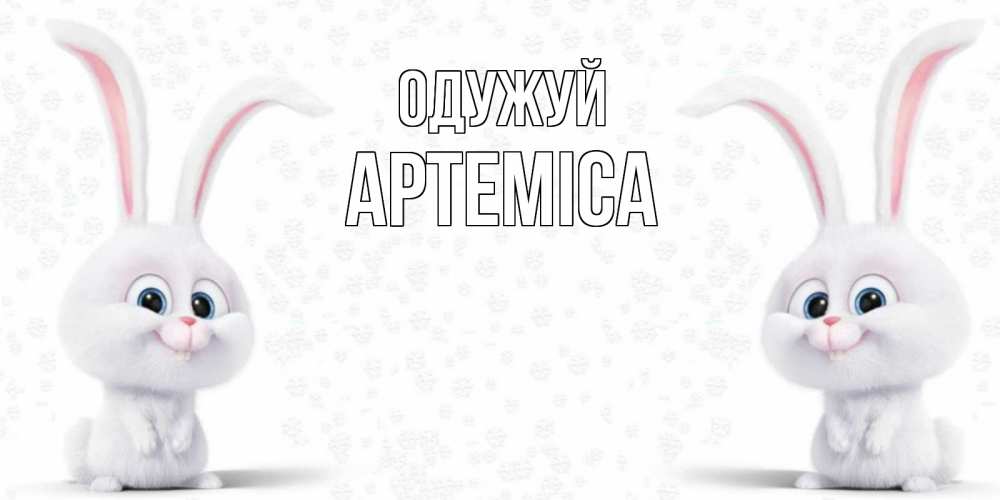 Открытка на каждый день з підписом, Артеміса Одужуй не болей с зайцем Прикольна листівка з побажанням онлайн скачати безкоштовно 
