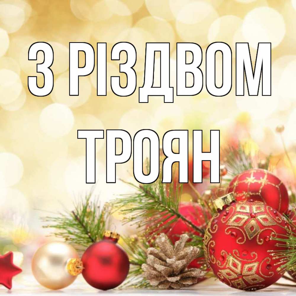 Открытка на каждый день з підписом, Троян З Різдвом с рождеством Прикольна листівка з побажанням онлайн скачати безкоштовно 