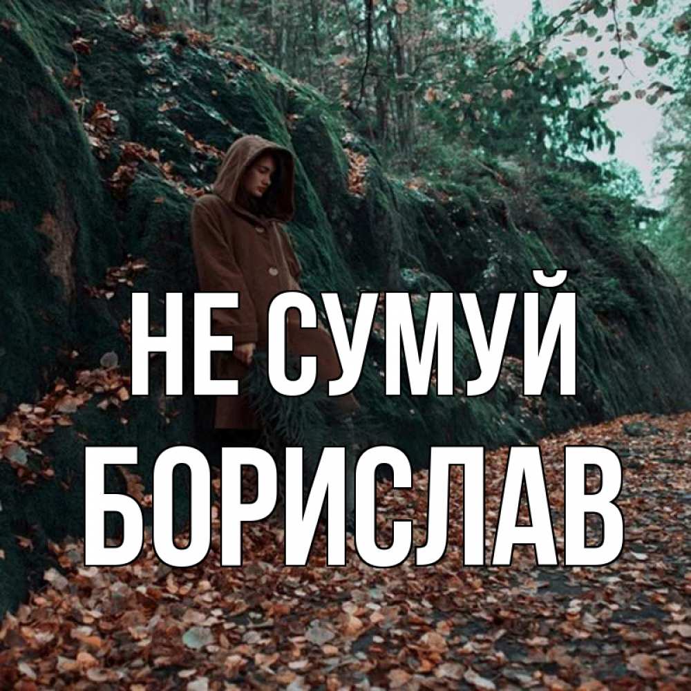 Открытка на каждый день з підписом, Борислав Не сумуй осенний лес Прикольна листівка з побажанням онлайн скачати безкоштовно 