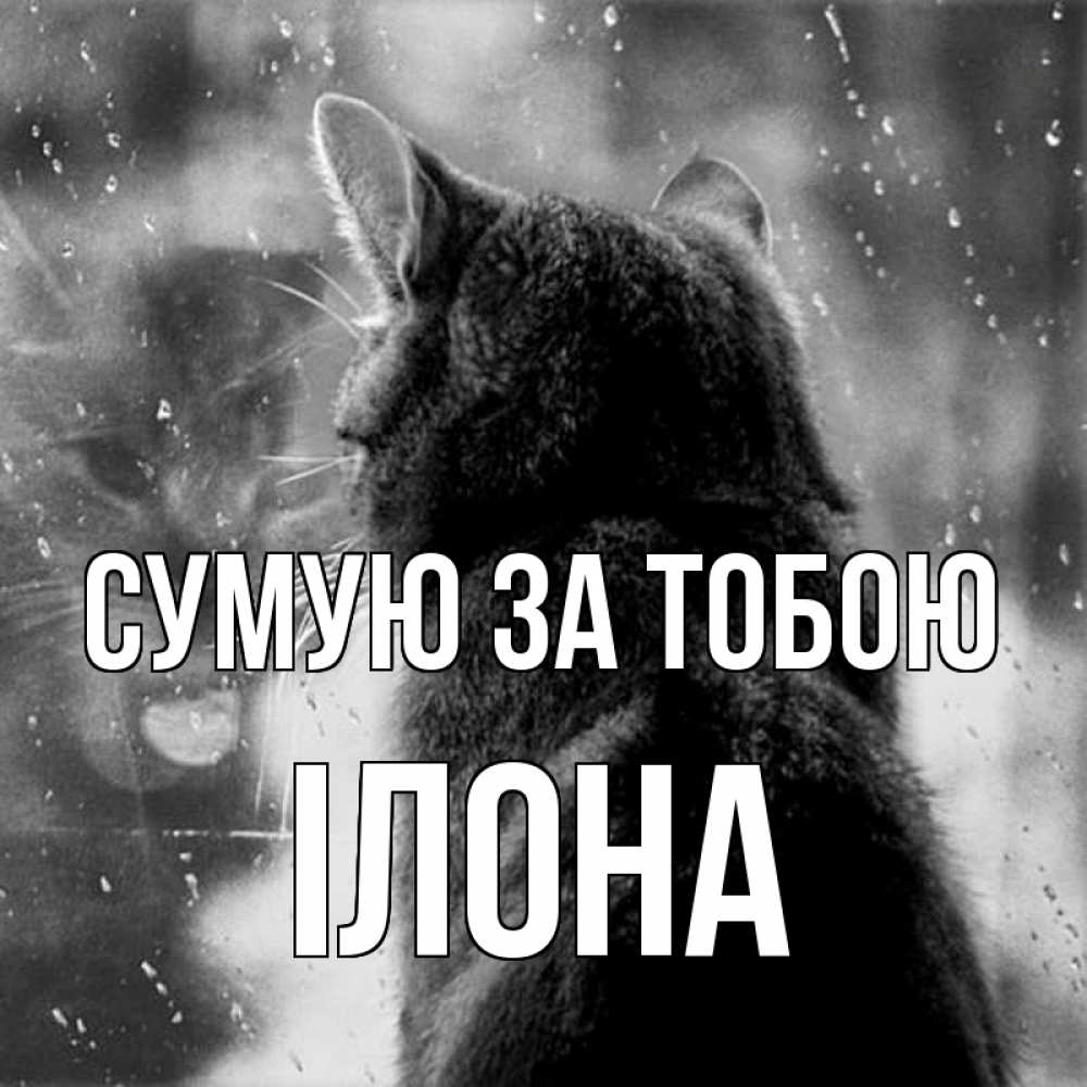 Открытка на каждый день з підписом, Ілона Сумую за тобою скорее ко мне приходи 1 Прикольна листівка з побажанням онлайн скачати безкоштовно 