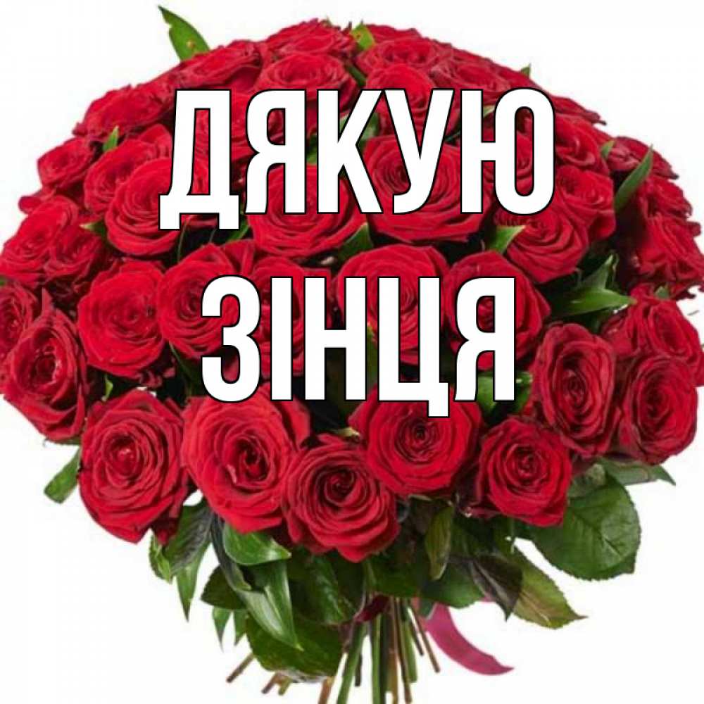 Открытка на каждый день з підписом, Зінця Дякую букет красных роз Прикольна листівка з побажанням онлайн скачати безкоштовно 